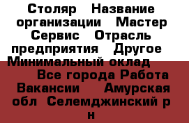 Столяр › Название организации ­ Мастер Сервис › Отрасль предприятия ­ Другое › Минимальный оклад ­ 50 000 - Все города Работа » Вакансии   . Амурская обл.,Селемджинский р-н